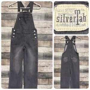 Silvertab Jean Overalls Size 10 Gray Denim (Inseam 22) Cotton Blend